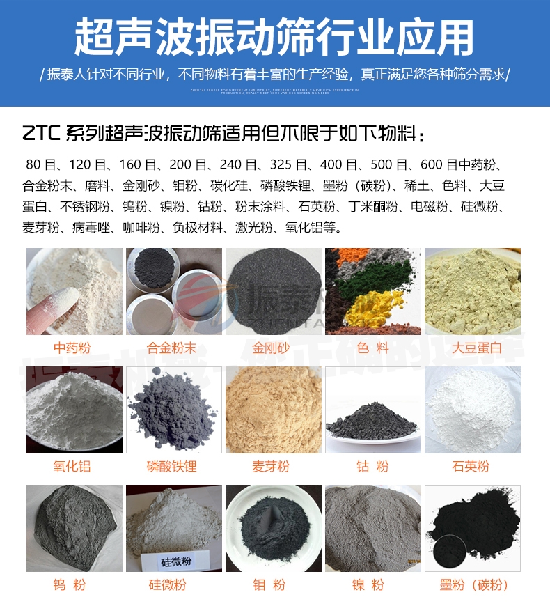  鐵粉超聲波振動篩行業(yè)應用